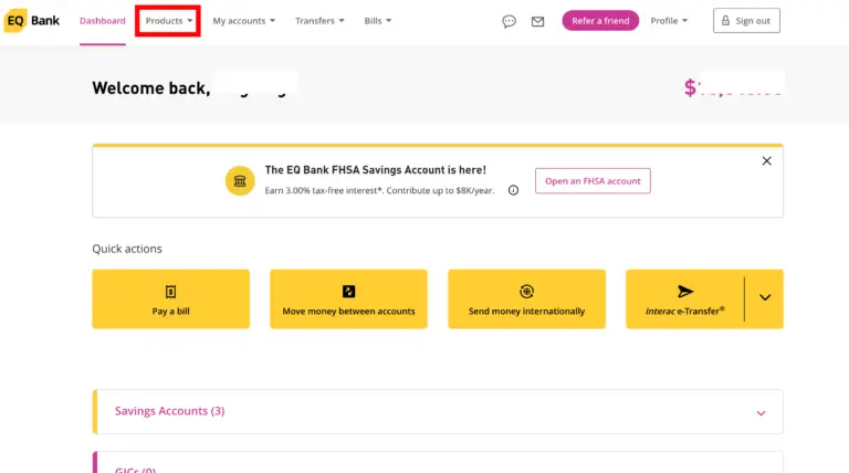 EQ Bank開戶-TFSA